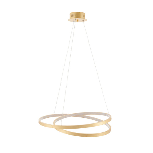Gold leaf LED Loop Pendant ID 11888
