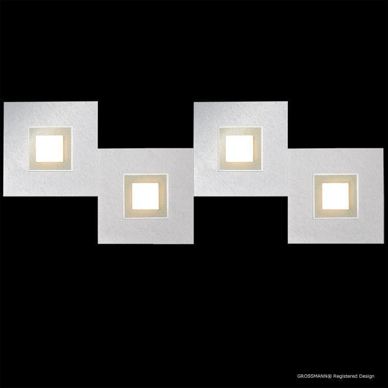 Grossmann KARREE Aluminium Four Lamp Wall / Ceiling Light - Colour Frame Options