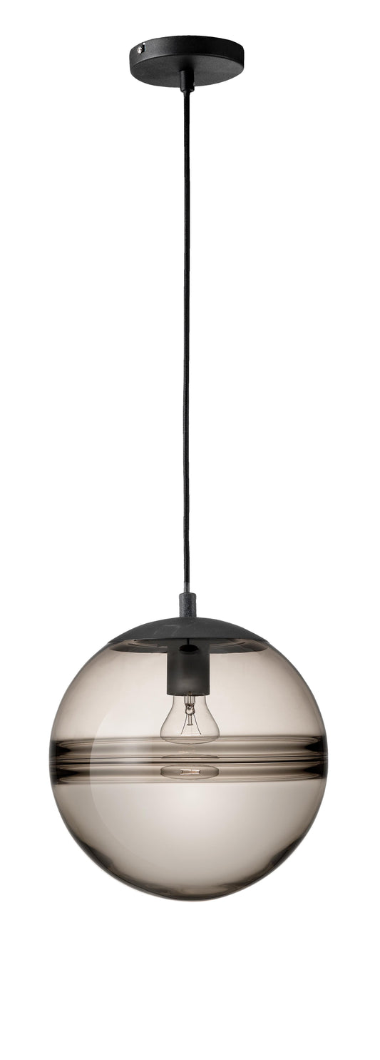 Setto Round Smoked Glass Single Pendant - ID 6994