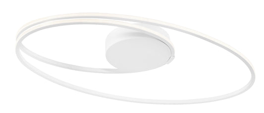 Viar Flush White Elliptical Ceiling Light - ID 9358