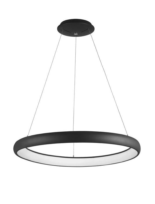 ALB Sandy Black Aluminium & Acrylic Dimmable Inner Light Ring Pendant Large - ID 10373