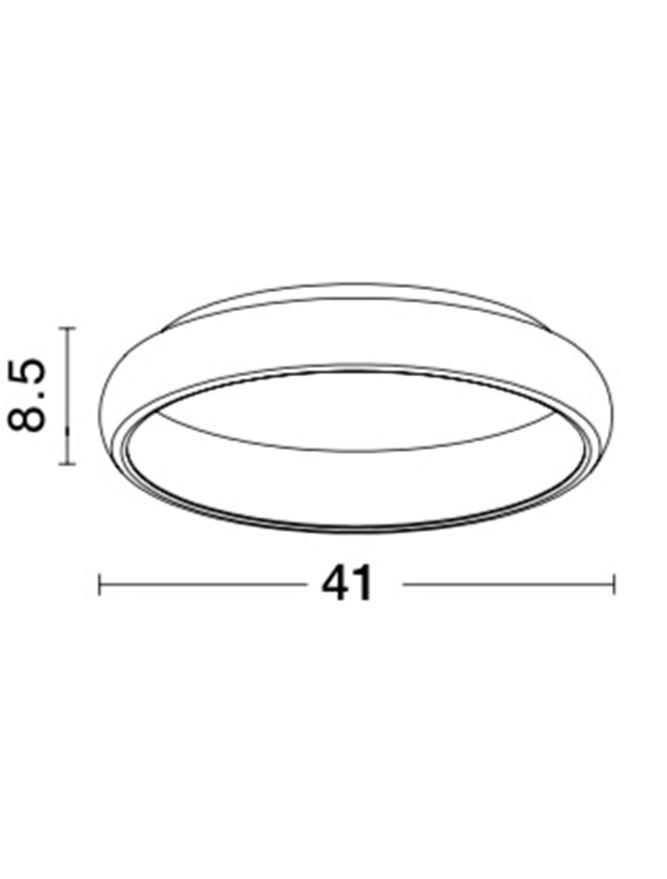 ALB Sandy White Aluminium & Acrylic Dimmable Inner Light Ring Flush Small - ID 10390