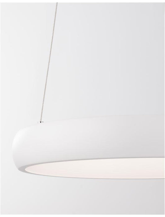 ALB Sandy White Aluminium & Acrylic Dimmable Inner Light Ring Pendant Small - ID 10374