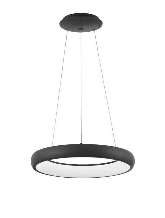 ALB Sandy Black Aluminium & Acrylic Dimmable Inner Light Ring Pendant Small - ID 10372
