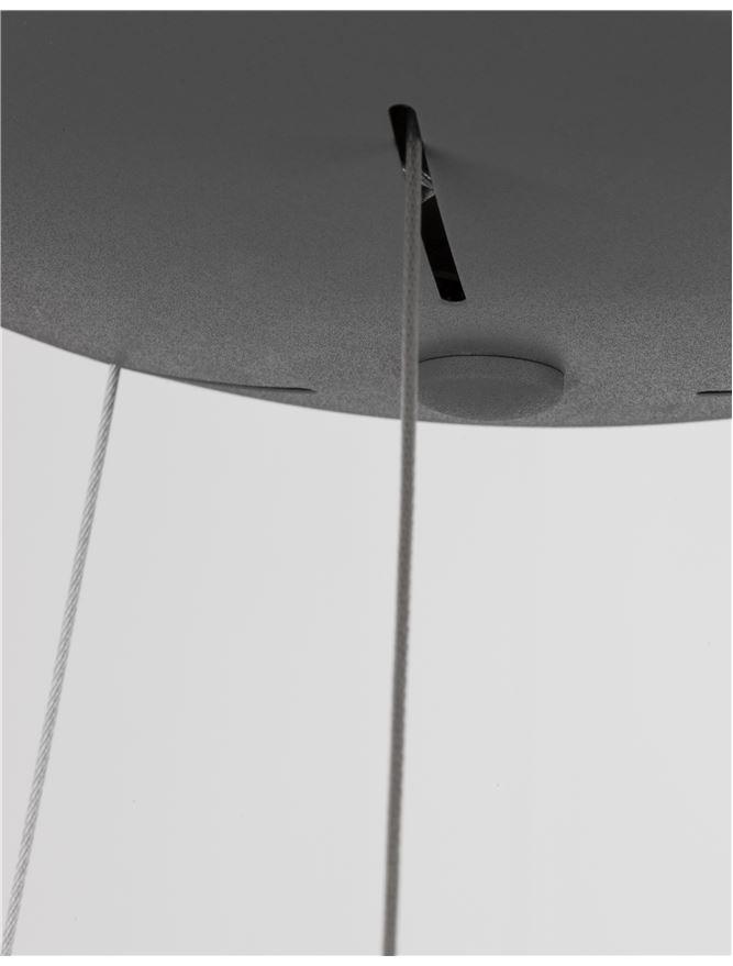 ALB Sandy Grey Aluminium & Acrylic Dimmable Inner Light Ring Pendant Medium - ID 10376