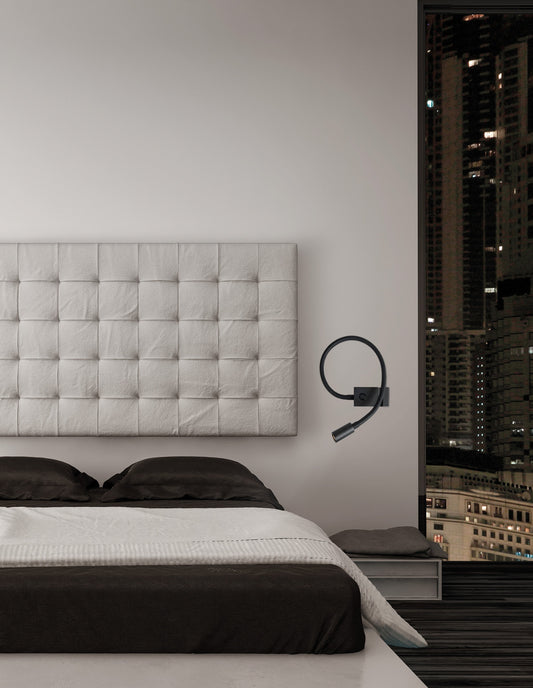 Black Flexible LED Bedside Wall Light - ID 8592