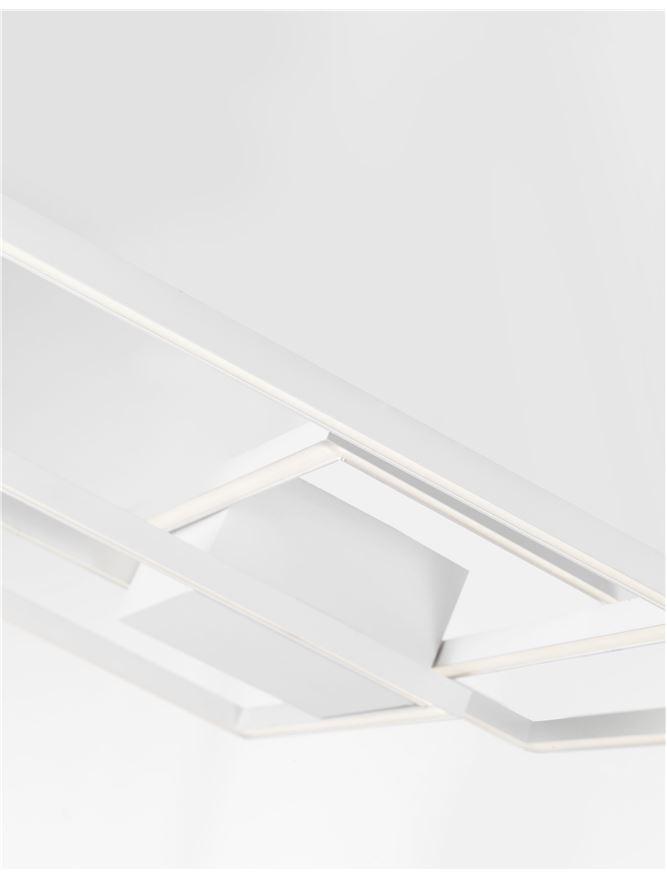 BIL White Aluminium & Acrylic Right Angle Medium Ceiling Light - ID 10577