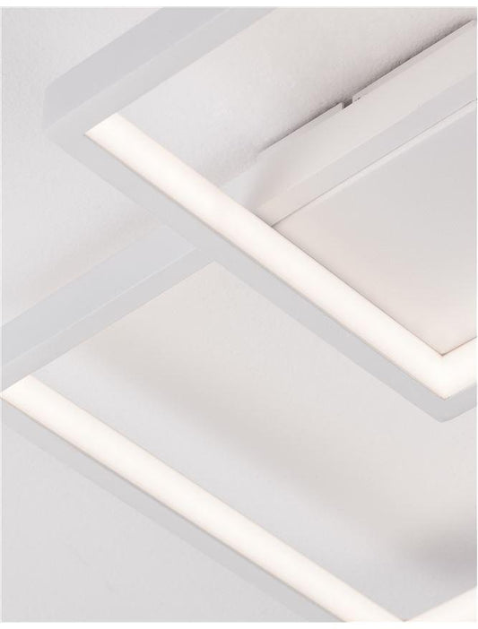 BIL White Aluminium & Acrylic Right Angle Small Ceiling Light - ID 10576
