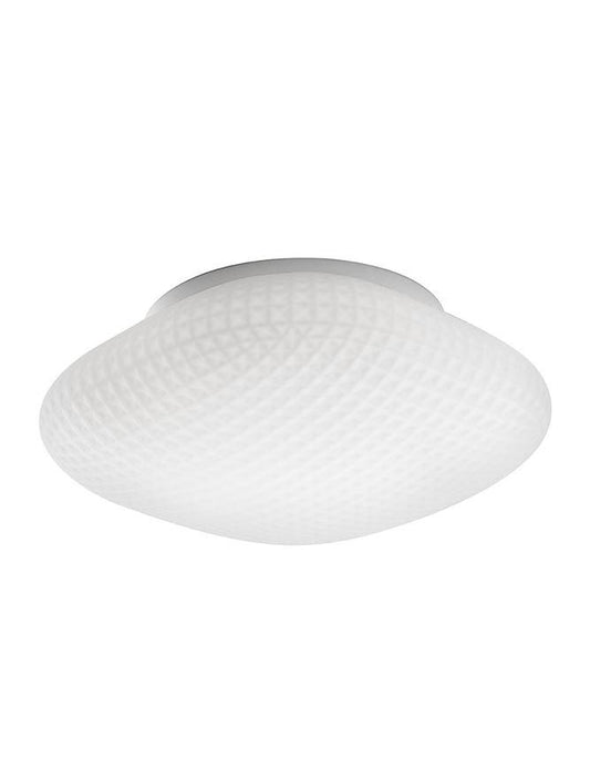 SEN White Glass & White Metal Bathroom Ceiling Light - ID 10903