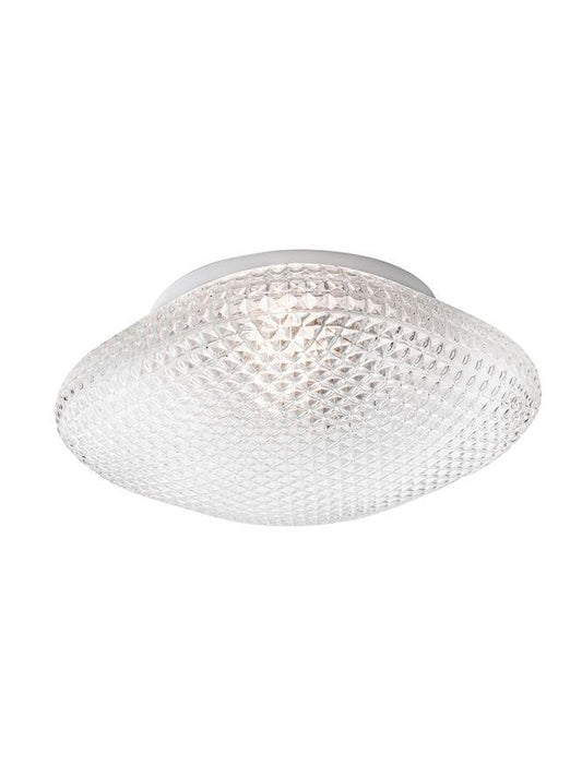 SEN Clear Glass & White Metal Bathroom Ceiling Light - ID 10902