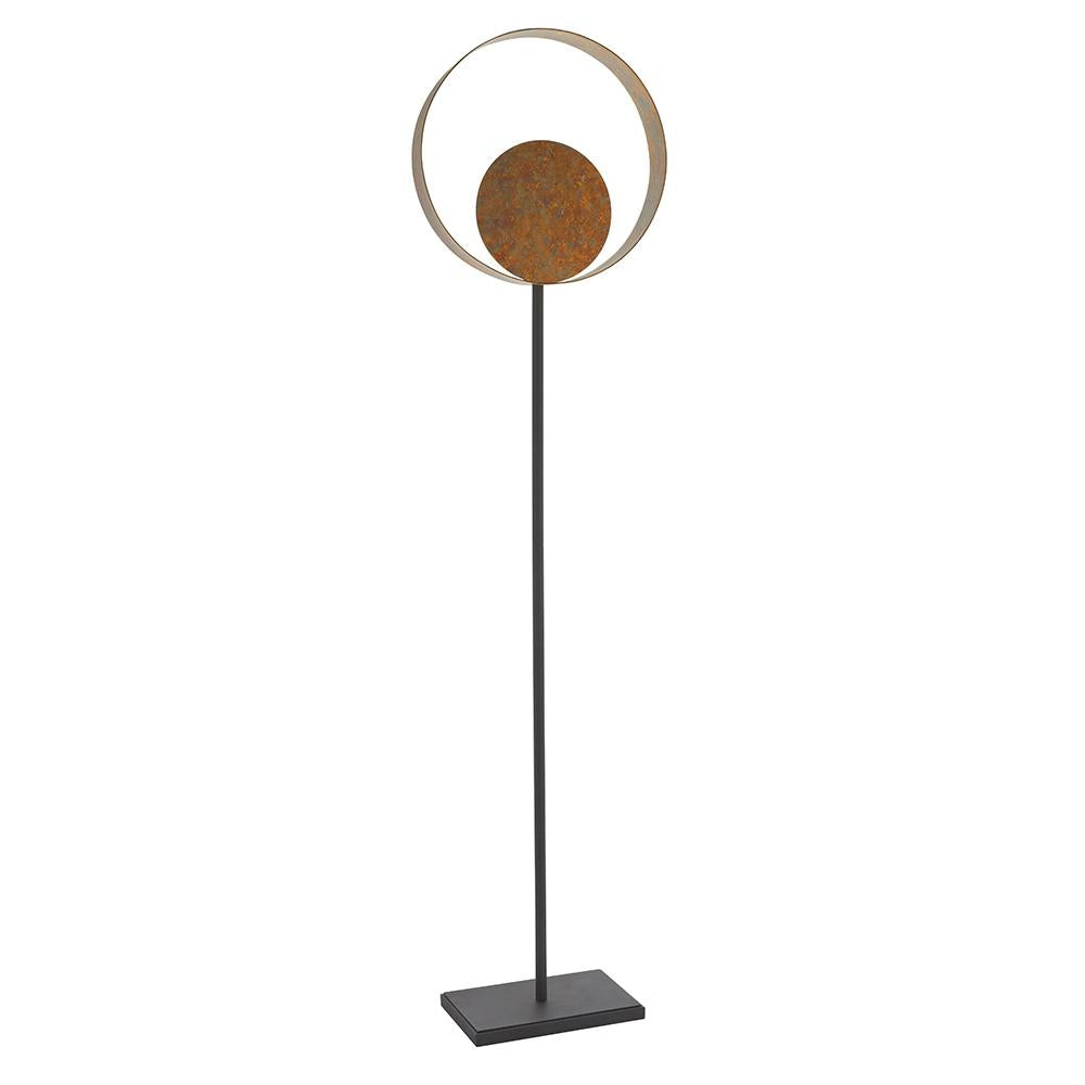 Hand Finished Gold Patina Finish & Bronze Paint Floor Lamp - ID 11245