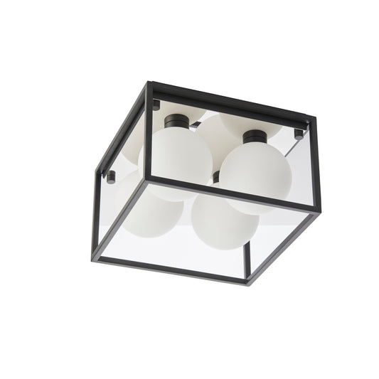 Angular Framed Square IP44 Semi-Flush Ceiling Light - ID 11668