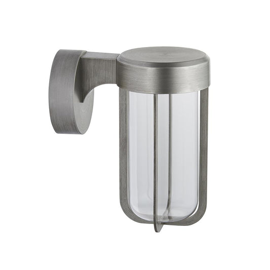 Die Cast IP44 LED Wall Light In Brushed Silver With Clear Glass - ID 11069 - LOW STOCK, PLEASE CALL