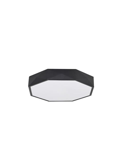 EBB Diffused Sandy Black Aluminium Angular Edge Ceiling Light - ID 10592