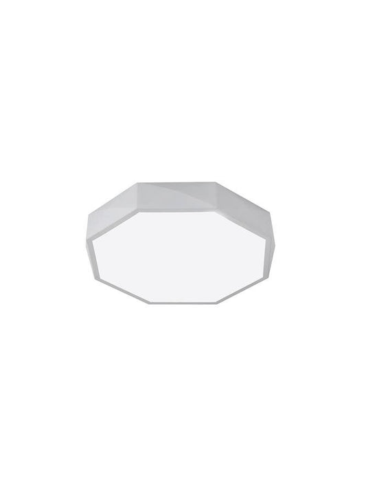 EBB Diffused Sandy White Aluminium Angular Edge Ceiling Light - ID 10591