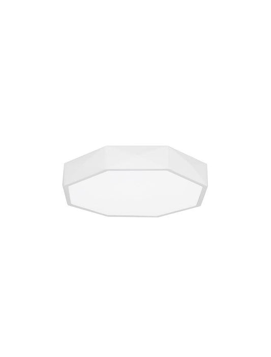 EBB Diffused Sandy White Aluminium Angular Edge Ceiling Light - ID 10591