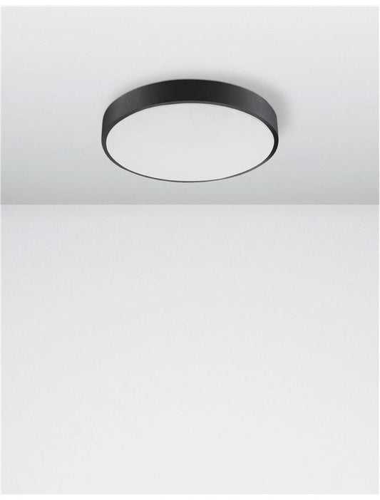 HAD Diffused Sandy Black Aluminium Ceiling Disc Light - ID 10590