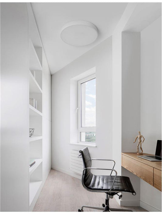 HAD Diffused Sandy White Aluminium Ceiling Disc Light - ID 10589