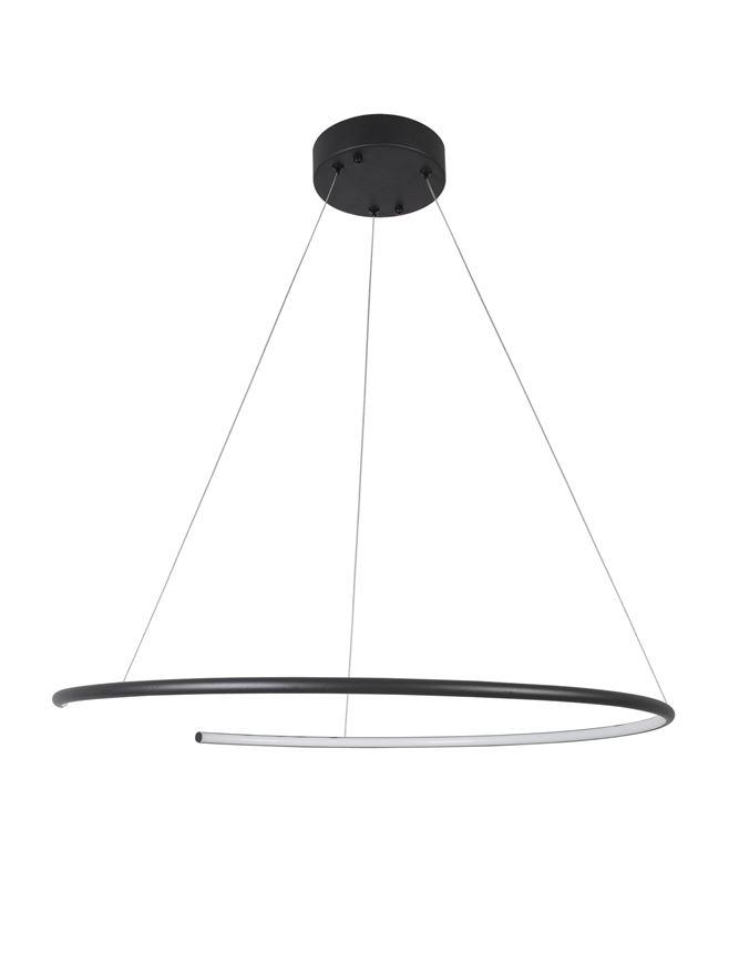 BRE Sandy Black Aluminium & Acrylic Split Loop Tubular Pendant - ID 10 ...