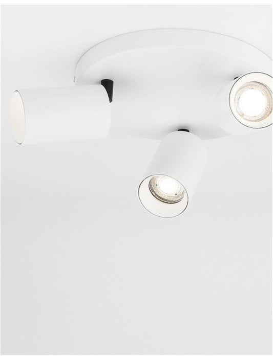 NL Sandy White Triple Round GU10 spotlight - ID 11166