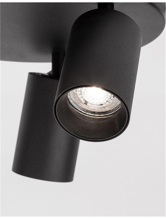 NL Sandy Black Triple Round GU10 spotlight - ID 11162