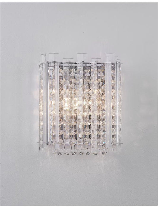 ELE Chrome Aluminium & K9 Crystal Wall Light - ID 10487