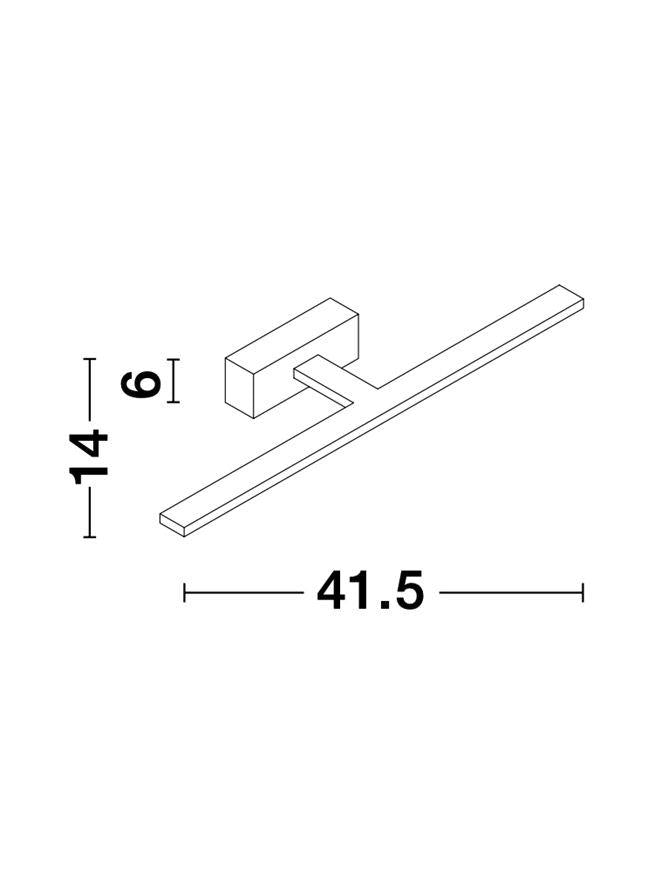 MON 41.5cm White Single Arm LED Bathroom Wall Light - ID 10973