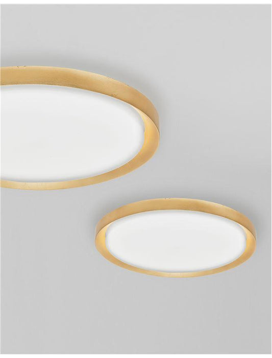 TRO Diffused Gold Leaf Aluminium Medium Ceiling Light - ID 10598