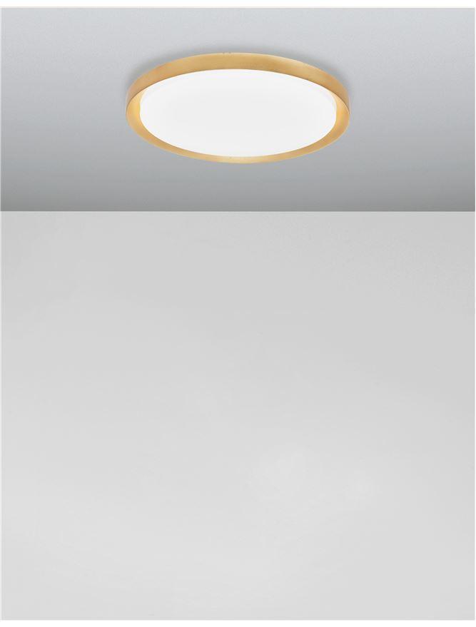 TRO Diffused Gold Leaf Aluminium Medium Ceiling Light - ID 10598