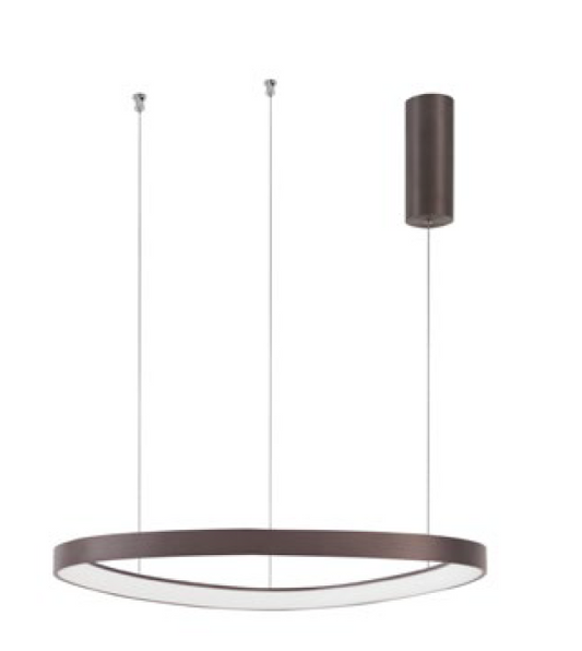 EST Dimmable Coffee Brown Aluminium & Acrylic Inner Ring Pendant - ID 10215
