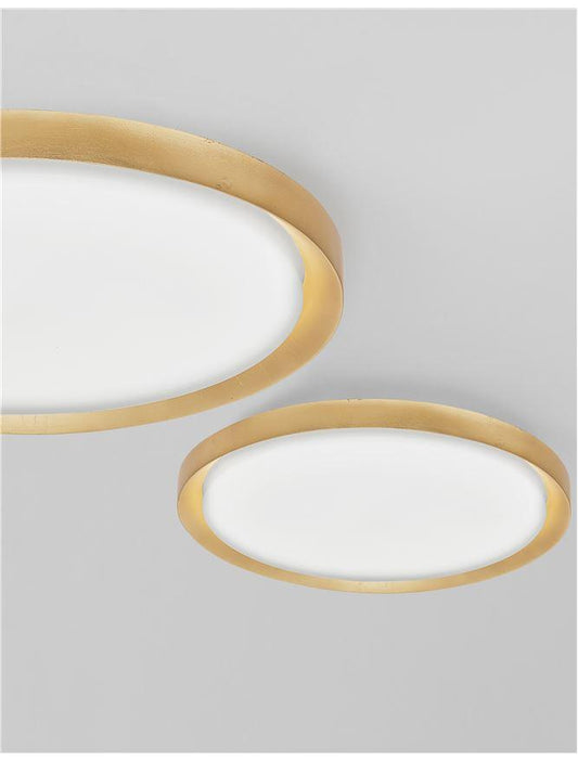 TRO Diffused Gold Leaf Aluminium Large Ceiling Light - ID 10599