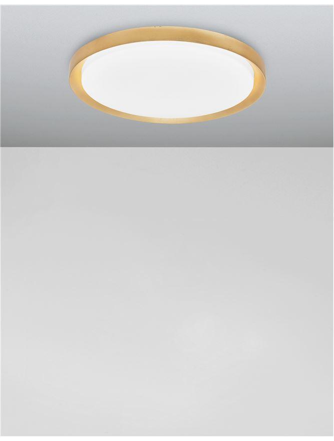 TRO Diffused Gold Leaf Aluminium Large Ceiling Light - ID 10599