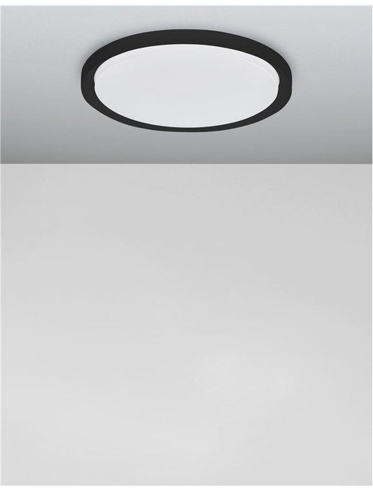 TRO Diffused Black Aluminium Medium Ceiling Light - ID 10603