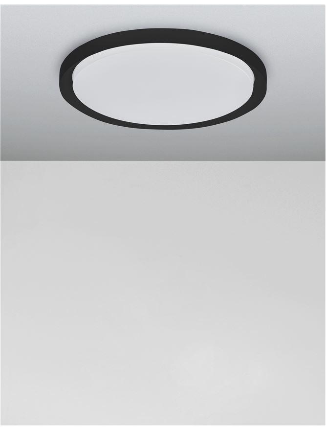 TRO Diffused Black Aluminium Large Ceiling Light - ID 10604
