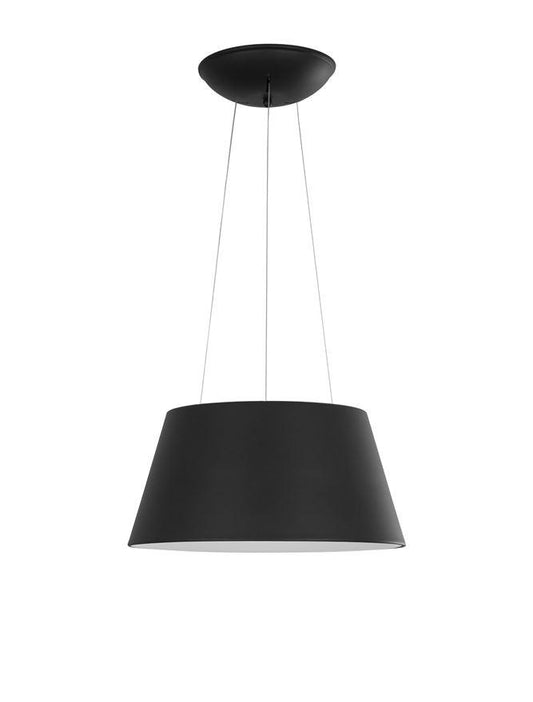 VOL Black Metal Tapered Drum With Acrylic Diffused Inner Pendant - ID 10447