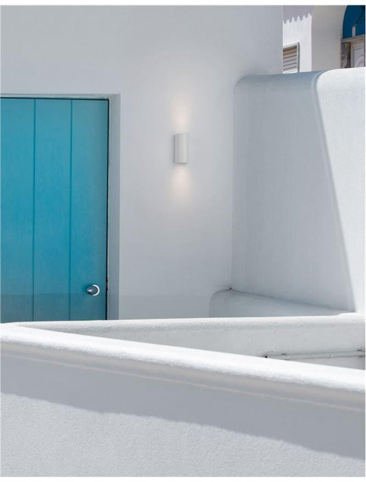 NER Compact Rounded Edge White Outdoor Wall Up / Down Light - ID 10822