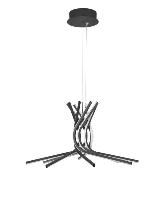 NOR Sandy Black Aluminium & Acrylic Tangle Pendant Large - ID 10193