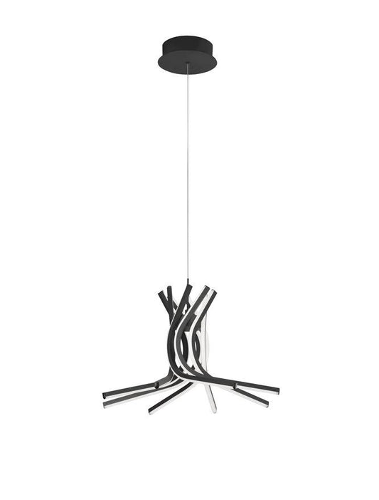NOR Sandy Black Aluminium & Acrylic Tangle Pendant Medium - ID 10194