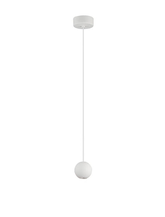 NOC White Aluminium & Fabric Wire Single Pendant - ID 9960