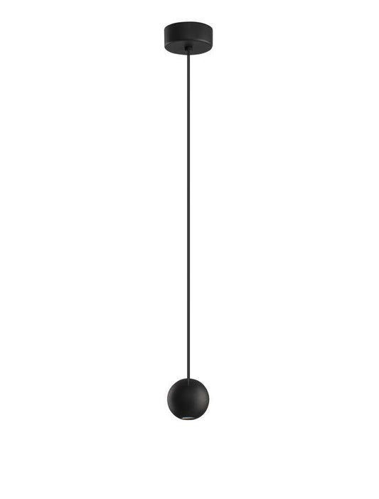 NOC Black Aluminium & Fabric Wire Single Pendant - ID 9959