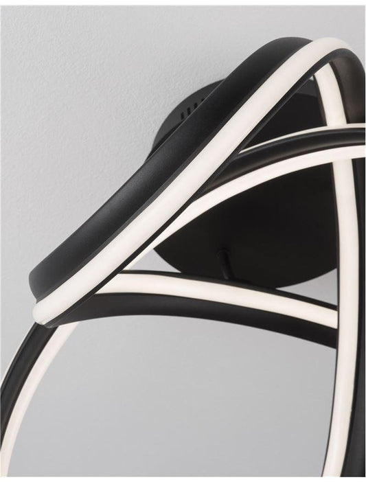 TRU Dimmable Sandy Black Aluminium & Acrylic Knot Ceiling Light - ID 10363