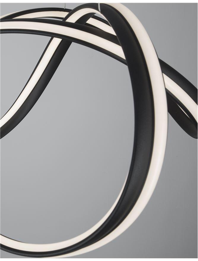 TRU Dimmable Sandy Black Aluminium & Acrylic Knot Pendant - ID 10365