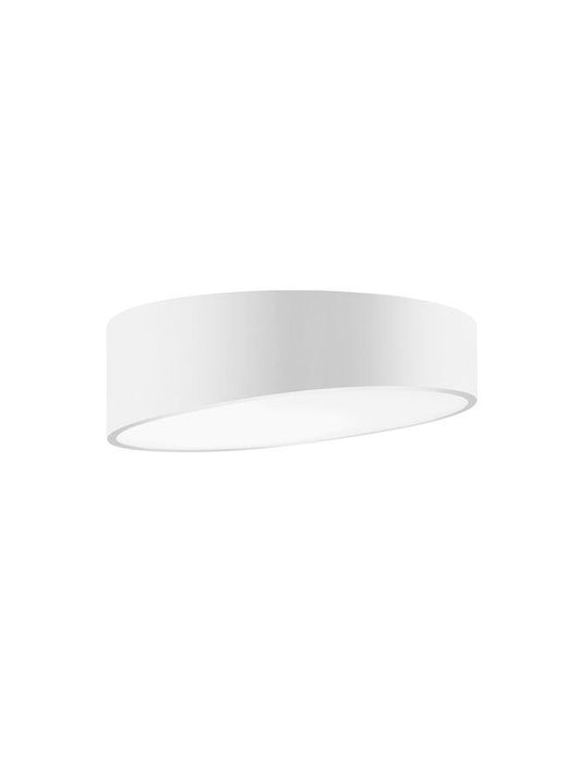 MAGG Diffused Sandy White Angled Cylinder Medium Flush Ceiling Light - ID 10586