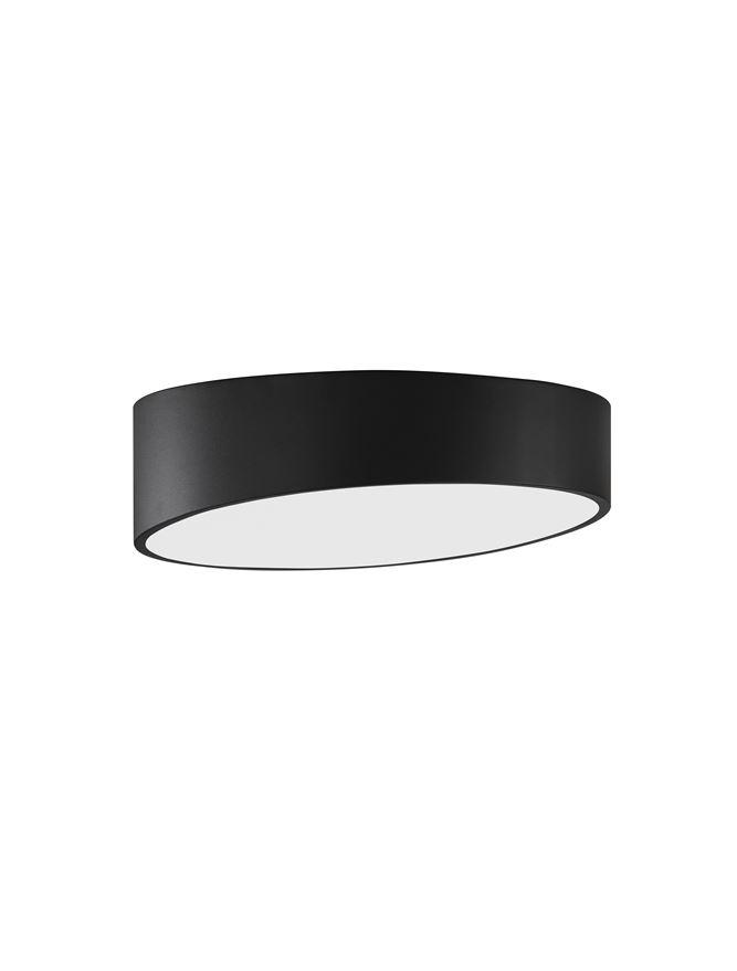 Magg Diffused Sandy Black Angled Cylinder Large Flush Ceiling Light The Lighting Centre