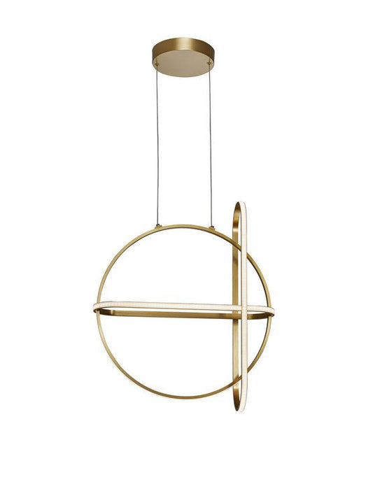 ART Gold Aluminium & Acrylic 3 Ring Pendant - ID 10091