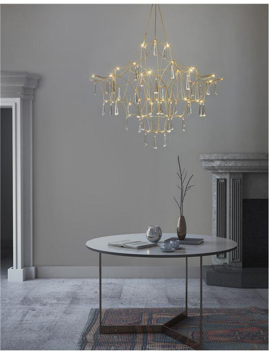 GOR Gold Wire Mesh LED Chandelier - ID 10060