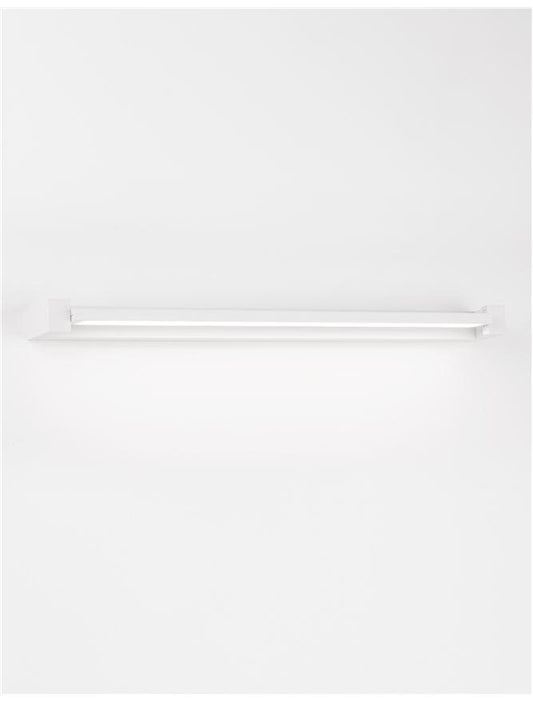 LIN Sandy White Aluminium & Acrylic Rotating Long Linear Wall Light - ID 10358