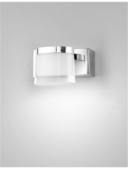 SAB Chrome Aluminium & Acrylic Single Bathroom Wall Light - ID 10911
