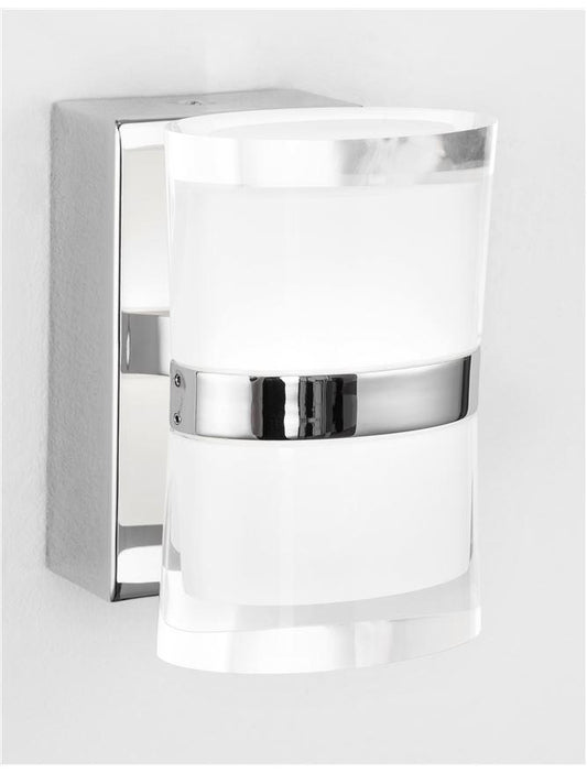 SAB Chrome Aluminium & Acrylic Up / Down Bathroom Wall Light - ID 10910