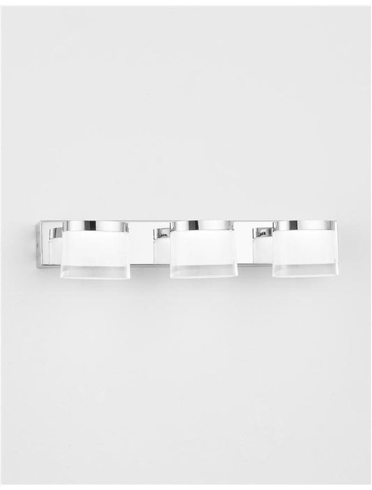 SAB Chrome Aluminium & Acrylic Tripple Bathroom Wall Light - ID 10912